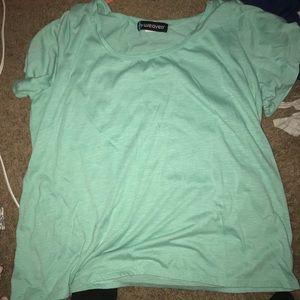 Scoop neck mint blouse